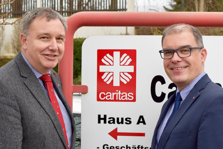 Caritasvorstände Ralf Regenhardt und Holger Gatzenmeyer. Foto: Broermann / kpg