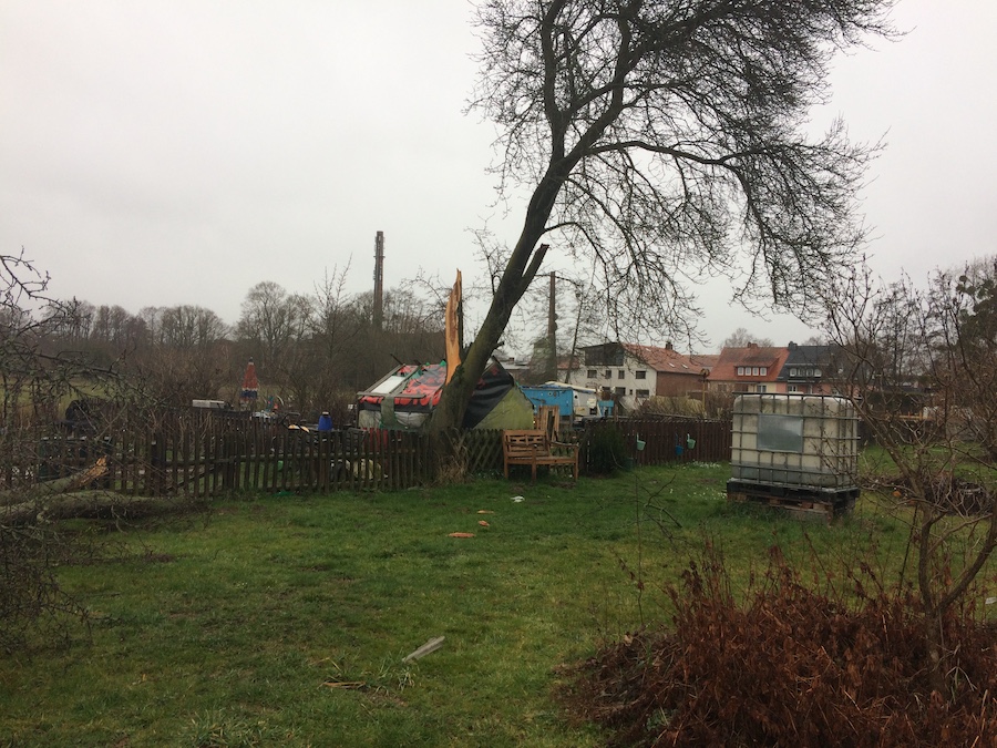 Sturmschäden im Internationalen Garten Talwiese in Duderstadt. Foto: Caritas