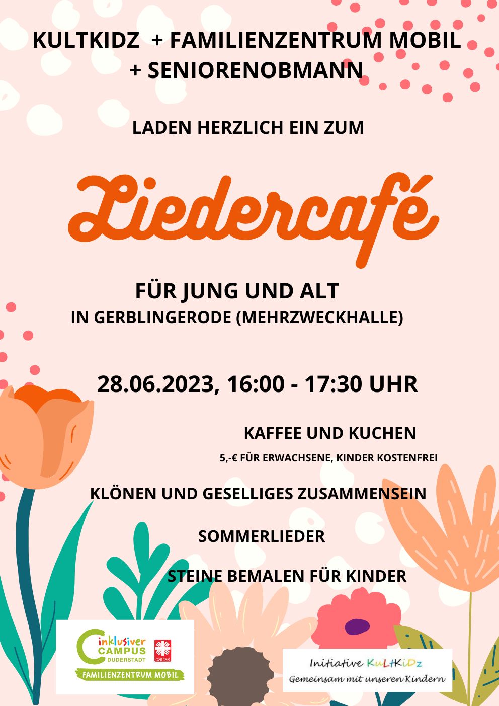 Plakat Liedercafé Gerblingrode