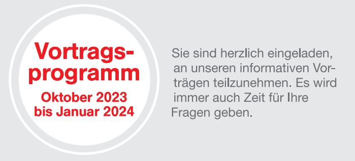 Vortragsprogramm Oktober 2023 bis Januar 2024