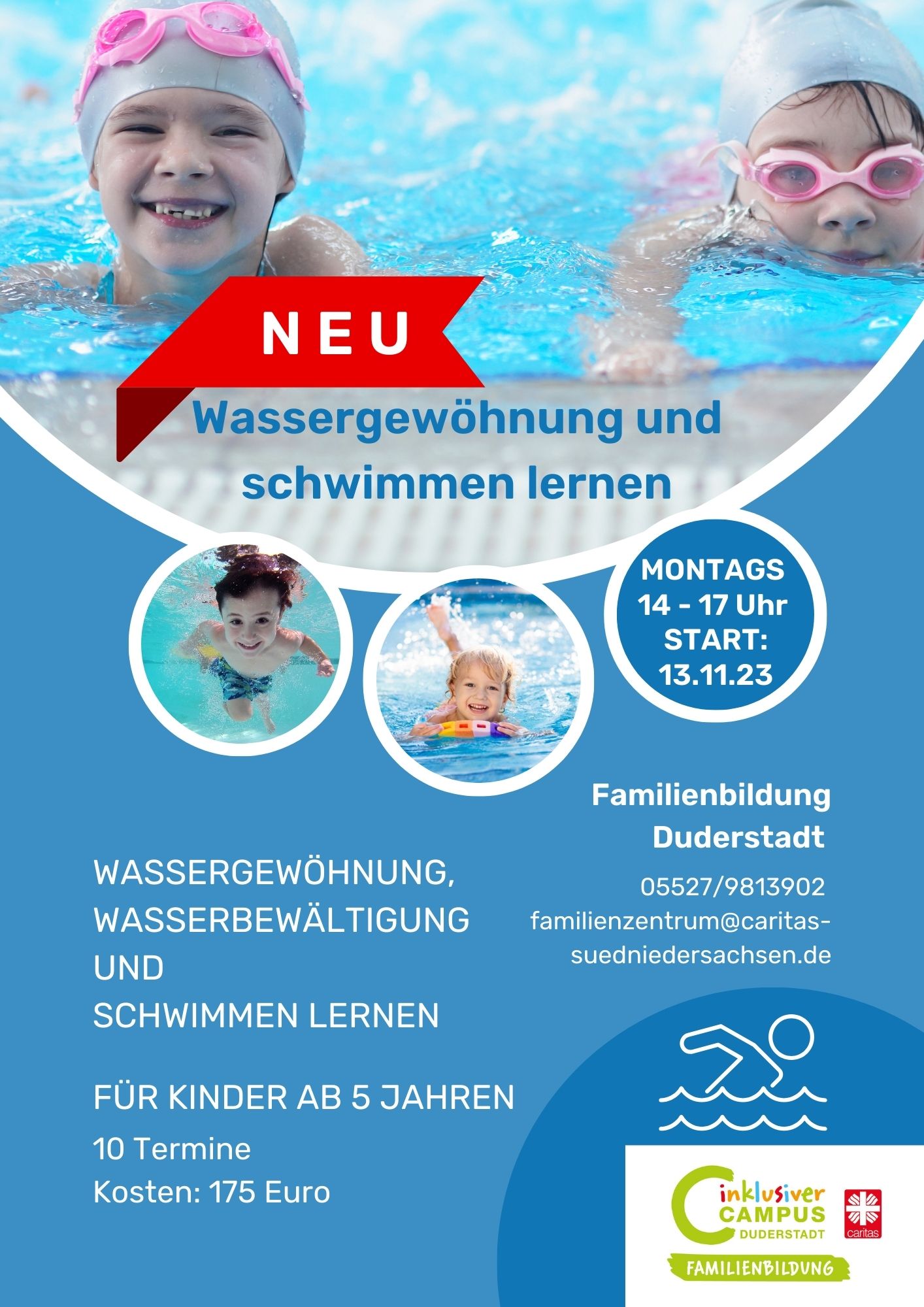Wassergewöhnung und schwimmen lernen
