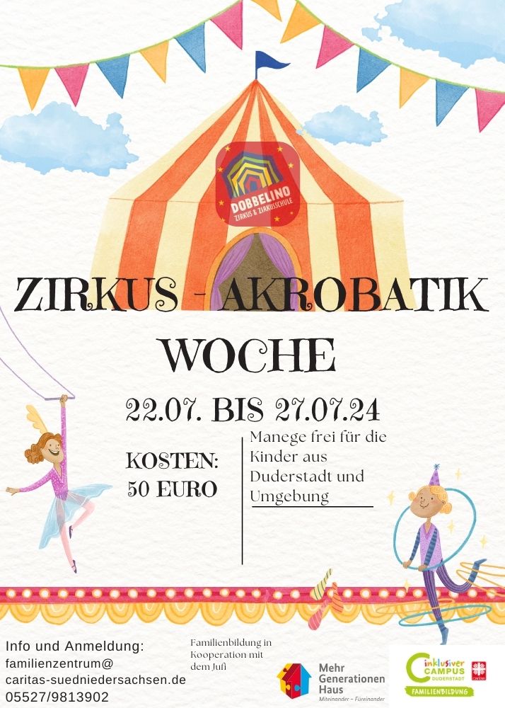 Plakat Zirkus-Akrobatik-Woche 2024
