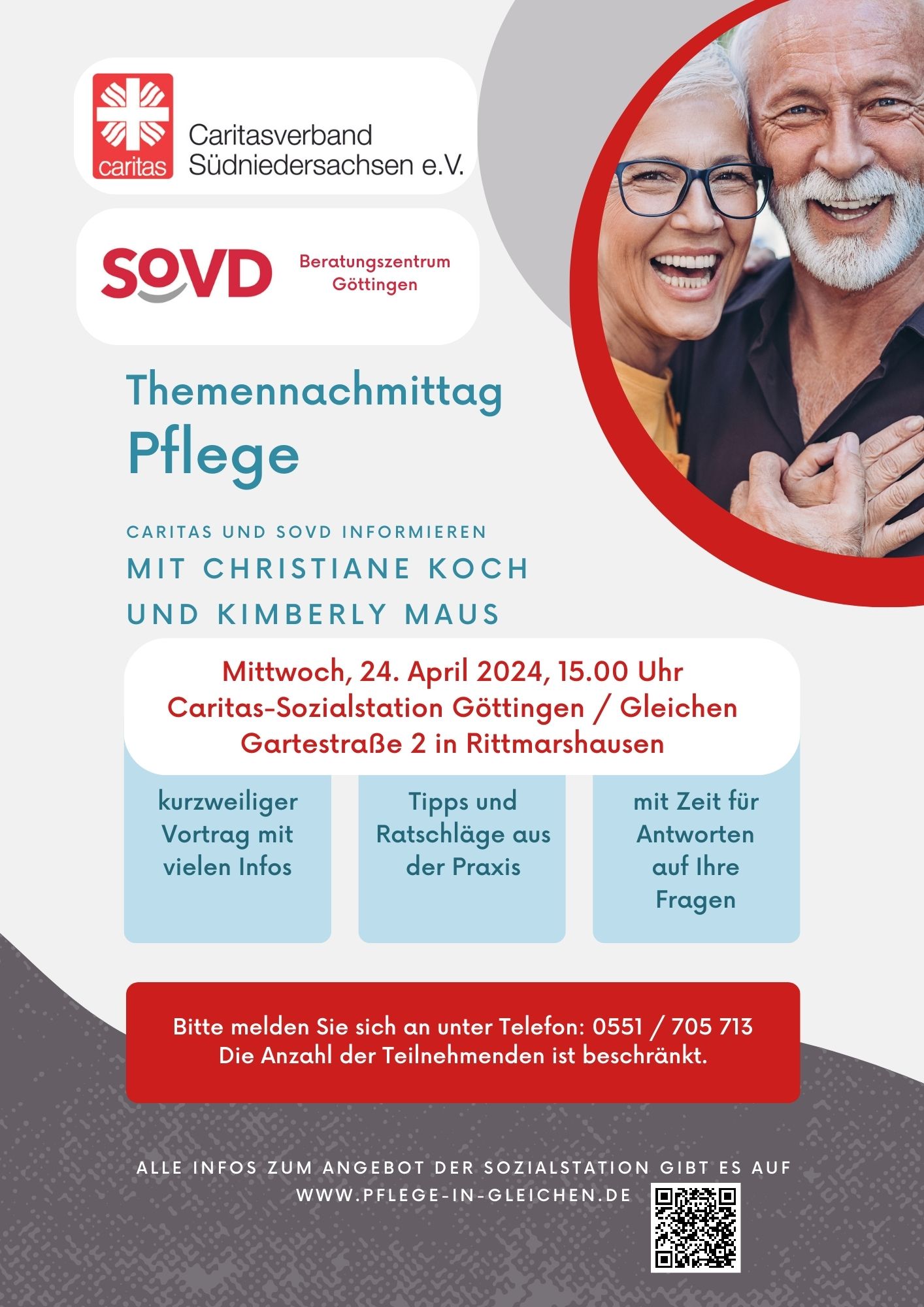 Plakat: Pflege-Vortrag am 24. April in Rittmarshausen