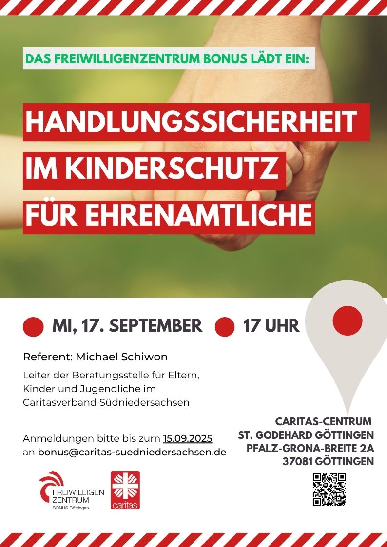 Plakat zur Fortbildung am 17.09.2025: Kinderschutz im Ehrenamt