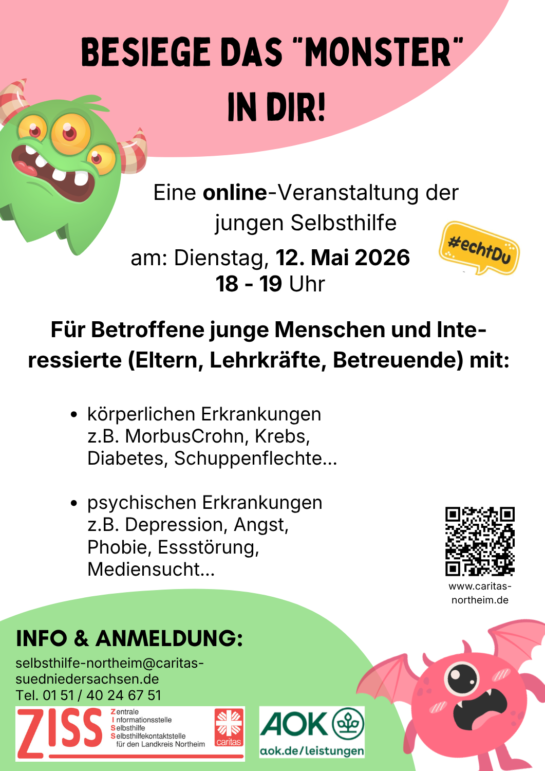 Plakat "Besiege das Monster in dir"