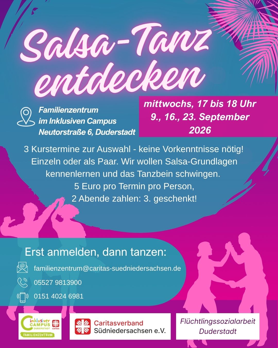 Plakat-Pic zu den Salsa-Kursabenden