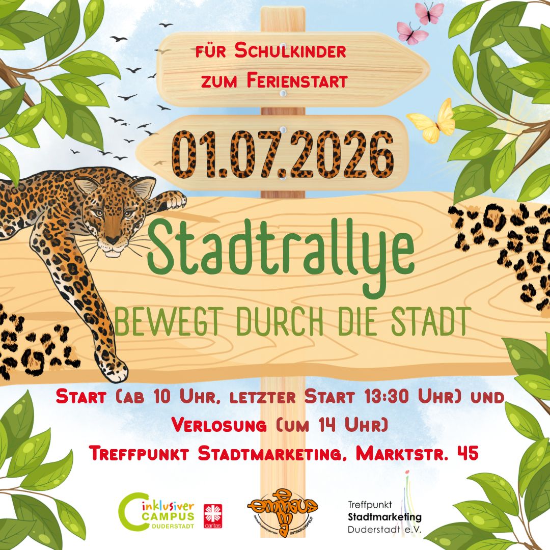 Plakat zur Stadrallye