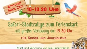Grafik: Safari-Stadtrallye wird vorgezogen