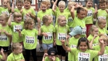Kinder des Inklusiven Campus waren beim Sparkassenlauf am Start