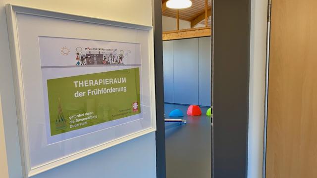 Eingang zum Therapieraum im Inklusiven Campus Duderstadt. | Foto: Caritas